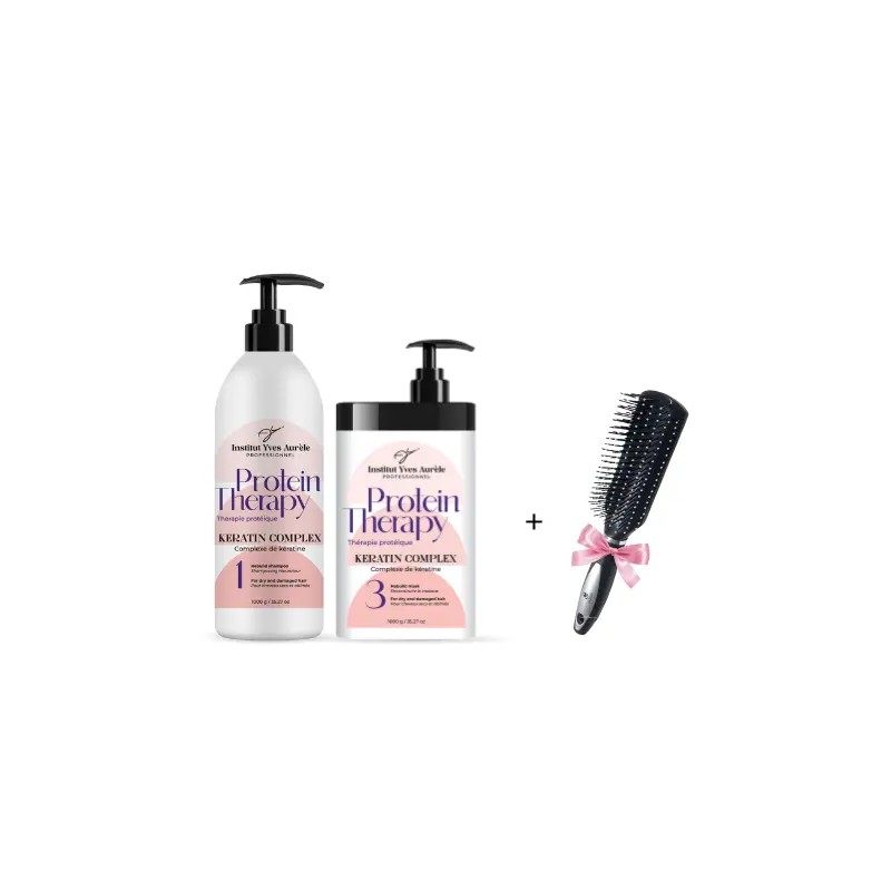 Kit de thérapie aux protéines pour cheveux abîmés
