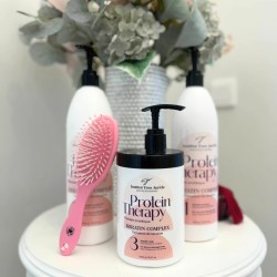 Dreifachstarke Proteintherapie für das Haar: Shampoo, Conditioner und Maske + Geschenk