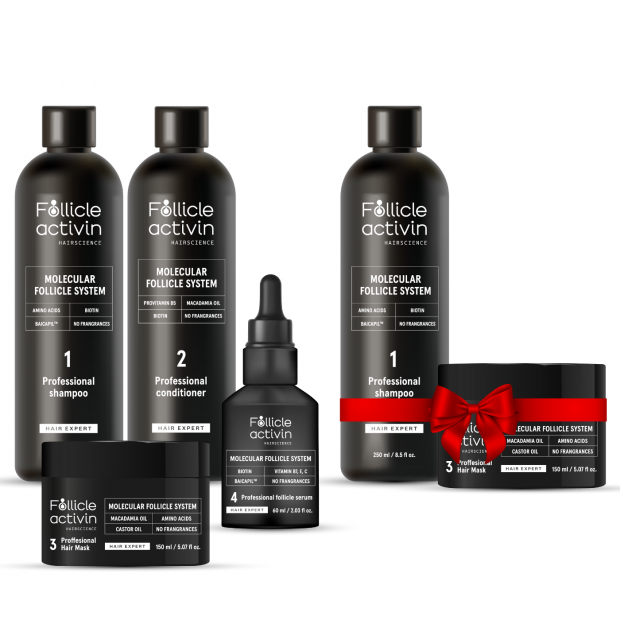 Follicle Activin-Set für neuen Haarwuchs und schnelleres Haarwachstum + Ein Set gratis