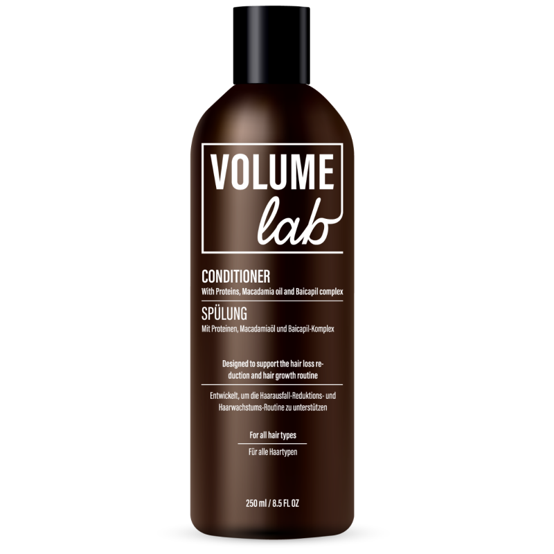 L'après-shampoing Volume Lab fortifie les cheveux et les protège du vieillissement